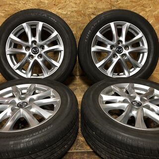 【BS TURANZA ER33 205/60R16】夏タイヤ【マツダ アクセラ 純正ホイール 16インチ 6.5J5HPCD114.3+50】バリ溝　(MTD66) クレジットカード QR決済可能