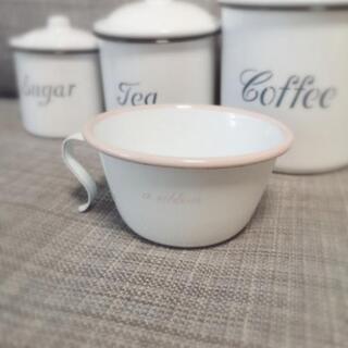 ホーロー　キャニスター3点セット&カップの画像