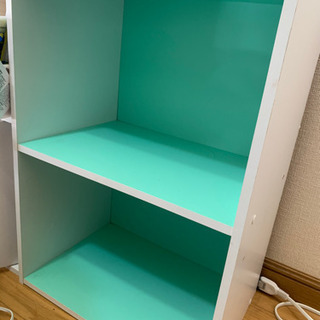 【北区】無料！！カラーボックス2段 ミントグリーンの画像