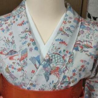 👘★ 正絹 付下げ ★ 可愛い型染め 付け下げ小紋 美品　ネット決済不可の画像