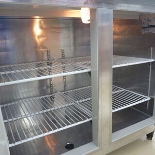 札幌市/清田区 ホシザキ/HOSHIZAKI 業務用テーブル形冷蔵庫 RT-120SNE 100V 台下冷蔵庫 240L 2ドア 厨房機器 08年製 動作品