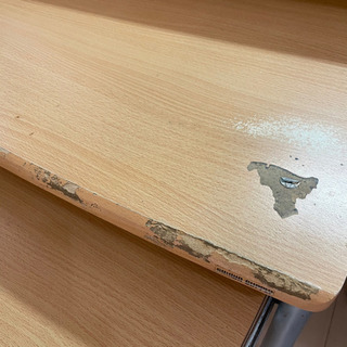 【あげます】パソコン机 引き出し式 茶色 の画像