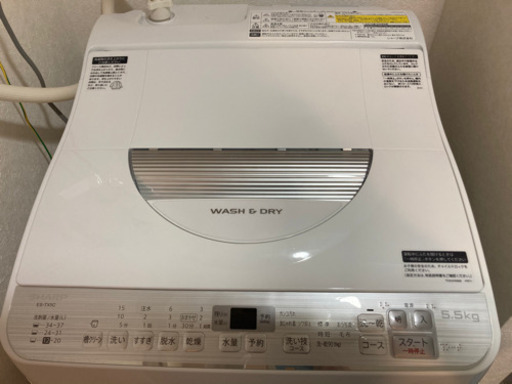 1年7ヶ月のみの短期間使用　SHARP 洗濯機　5.5kg