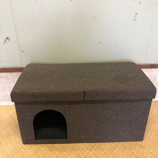 収納付イス ネコ小屋 犬小屋 猫の家 イヌの家 ペットハウス付椅子