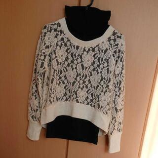 新品ハイネックロンＴ 二点セットＭ黒の画像