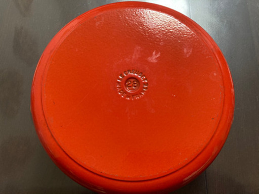 中古 Le Creuset ル・クルーゼ　シグニチャーココット・ロンド　オレンジ　28cm