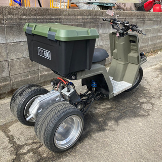 宮城県仙台市！ホンダ ジャイロX ミリタリーカスタム ロンホイ ミニカー 自賠責付き ボアアップの画像