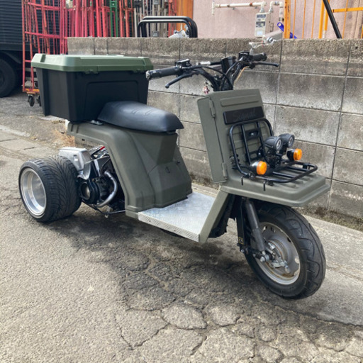 宮城県仙台市！ホンダ ジャイロX ミリタリーカスタム ロンホイ ミニカー 自賠責付き ボアアップ