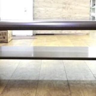 値下げ！！富士ファニチャー テーブル W135×D75×H38cm リビング オーク材 受注生産品 ローテーブル センター ガラス 家具 富士ファニチア 札幌 厚別店の画像