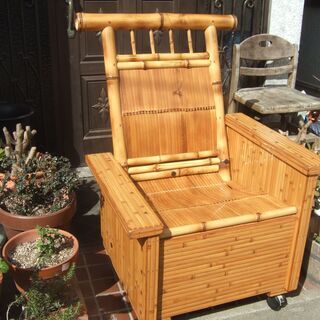 美品　梅里竹芸 伝統民芸品 高級椅子の画像