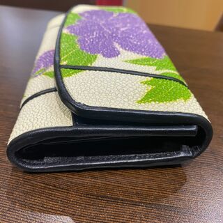 ☆本革 財布 スティングレイ エイ革 ガルーシャ 長財布 ☆の画像