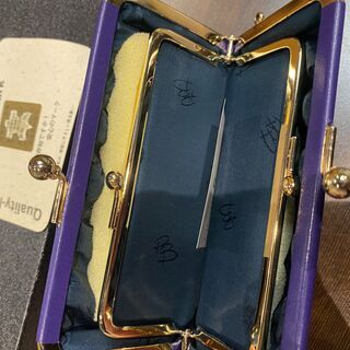 ☆ピエールバルマン　 本革 レザー 牛革 がま口 財布 小銭入れ コインケース パープル☆の画像