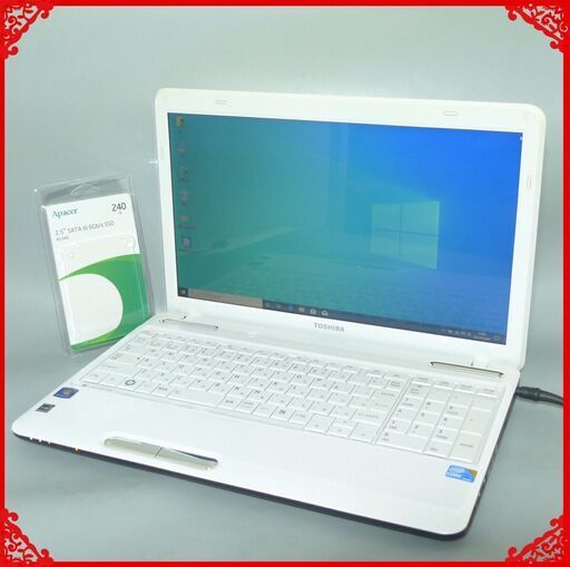 送料無料 新品SSD240G 1台限定 ノートパソコン 中古動作良品 15.6型 Toshiba T350/36AW Core i5 4GB DVDRW 無線 Windows10 Office ホワイト