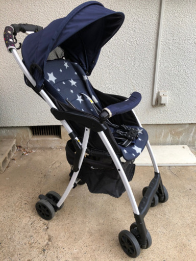 最終値下げ オマケ追加　B型ベビーカー アップリカ マジカルエアープラス ビッテ ネイビースター柄　アカチャンホンポ限定モデル
