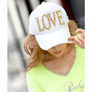 Rady 新品　ビジューLOVEキャップ