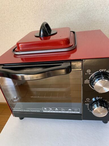 コイズミ　コンパクトオーブントースター パンを焼きながら同時に天面で目玉焼きもできる！！ 取扱説明書付