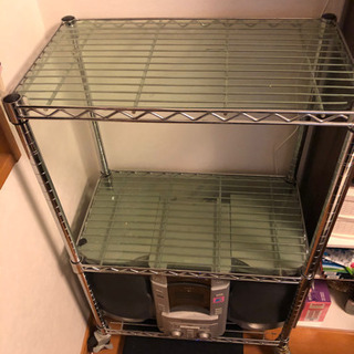 あげます！SONYミニコンポ&スチール棚セットの画像