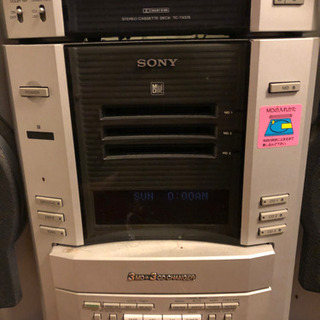 あげます！SONYミニコンポ&スチール棚セットの画像