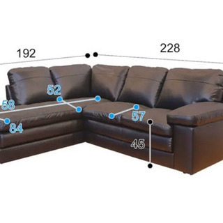 ●相談中● コーナーソファ 本革 黒 ニトリ