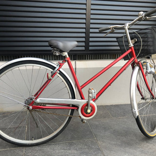 【特選中古車】27インチ自転車　変速なし　サドル　鍵　前カゴ新品...
