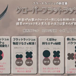 【なんばマツエク】フラットラッシュの新定番☆クローバーフラットラ...