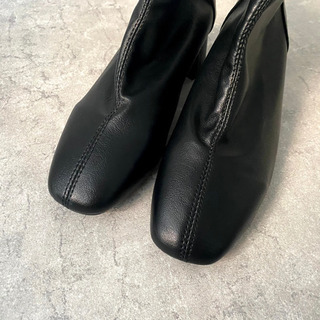 早い者順❤️トレンドショートブーツ ブラック 38の画像