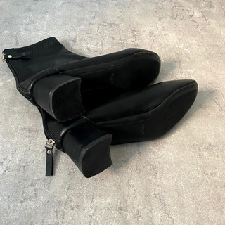 早い者順❤️トレンドショートブーツ ブラック 38の画像