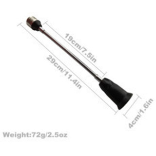 【未使用】E26 延長ソケット  黒　ブラック