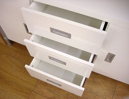 ニトリ キッチンキャビネット 120×40×93cm ホワイト 食器棚 カウンター キッチンボード レンジボード レンジ台 キッチン 