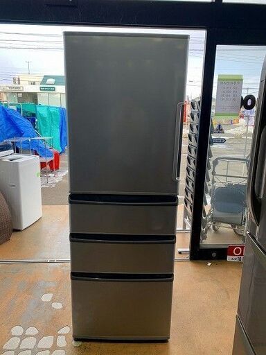 【苫小牧バナナ】2016年製 アクア/AQUA 355L 冷蔵庫 左開き AQR-361EL(S) シルバー系 家族向け 清掃済み