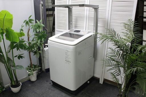 R2695) Panasonic 中古パナソニック 全自動電気洗濯機 NA-FA80H1 洗濯 8Kg 全自動洗濯機用直付ユニット台 シルバー 2014年製! 洗濯機 店頭取引大歓迎♪