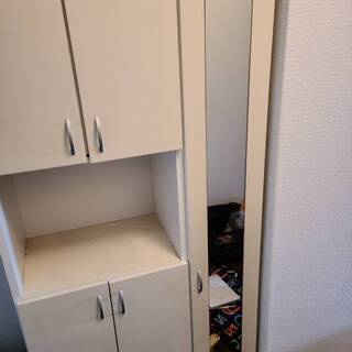 靴箱　姿見鏡付き(受け取り者決定)