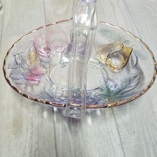 ガラス皿　取っ手付き