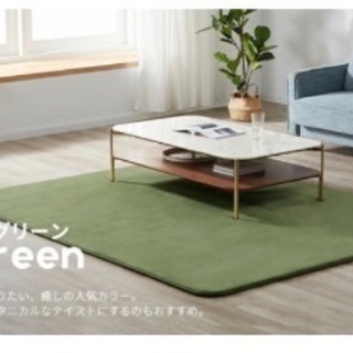 撥水ラグ　140×200cm グリーンの画像
