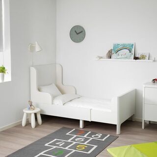 【値下げしました】IKEA 子供用伸縮式ベッド（BUSUNGE ブースンゲ）　の画像