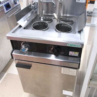 札幌市/清田区 Tanico/タニコー 角型ゆで麺器 N-TU-50 08年製 都市ガス用 13A 4口 厨房機器 業務用 ラーメン 中華 動作未確認