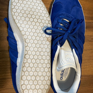【美品】アディダス adidas GAZLLE ブルー 22.5cmの画像
