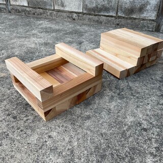 たき火　セット　杉　角材　1５本　1000円　約53角　長さ700ミリ前後　DIY　キャンプ　ソロキャンの画像