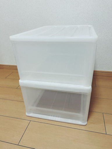 収納ボックス2個　クリア