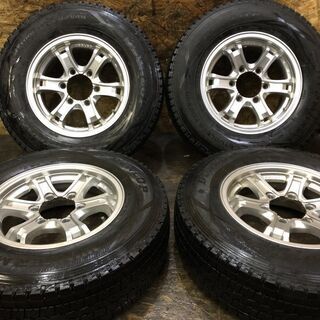 【DUNLOP SV01 195/80R15 107/105L LT】スタッドレス【Weds KEELER ウェッズ 15インチ 6J6HPCD139.7+33】ハイエース等　(VTJ292) クレジットカード QR決済可能