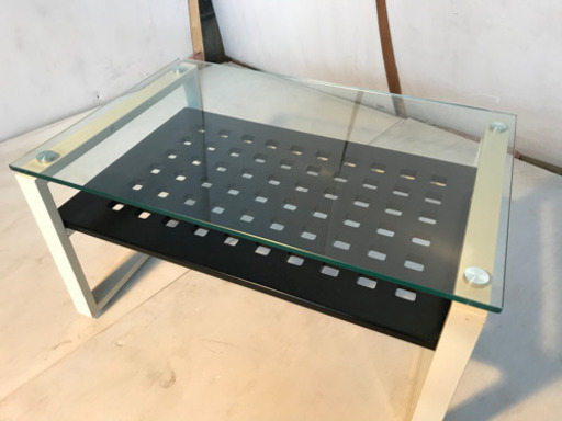 【美品】ガラステーブル