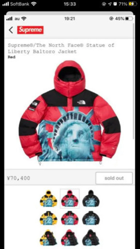 SUPREME  THE NORTH FACE ノースフェイス自由の女神バルトロ