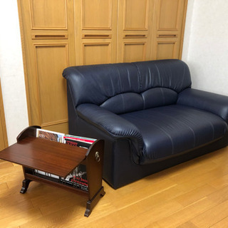 2人掛け本革ソファー！！！状態良好！【無料０円】！！の画像