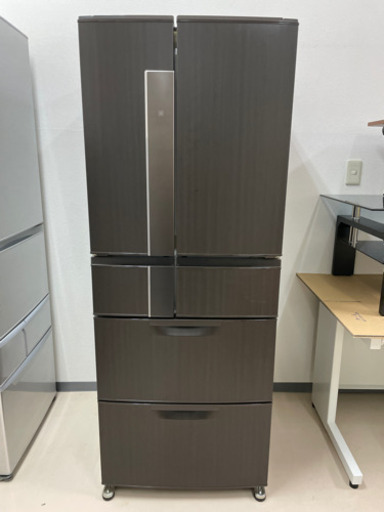 2/18 終 2013年製 三菱 MR-JX47LW-RW ノンフロン冷凍冷蔵庫 470L 6枚ドア 菊HG