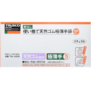 使い捨てゴム手袋　トラスコ製品
