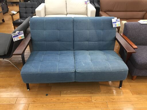 【トレファク鶴ヶ島店】デニム生地 ヴィンテージ風ソファー
