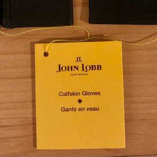 【期間限定:3月中旬まで】【未使用】JOHN LOBB　ジョンロブ　ブランド　カーフスキン　レザーグローブ 革手袋 ブラック　size8の画像