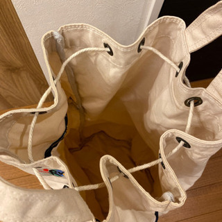 大きな帆布のバッグ　中古の画像