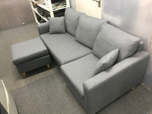 【取引中】カウチソファ　3人掛け　オットマン　使用1年　モダン
