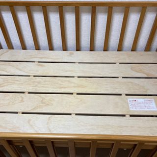 受け渡し予定の方決まりました　ベビーベッド & ベビー布団セット　車で取りに来てくださる方希望　木製　ベビーベットの画像